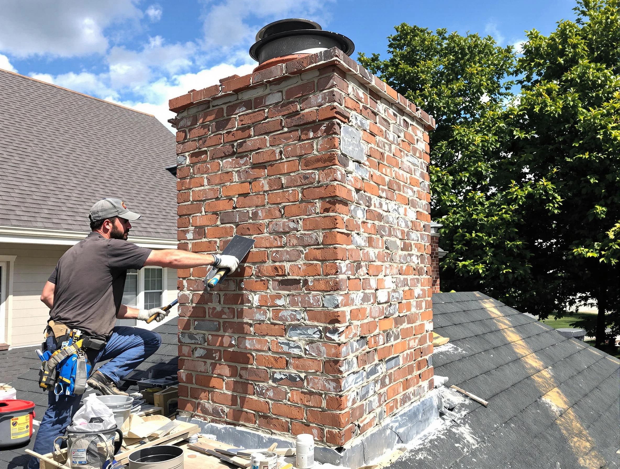 Completed chimney rebuild by Littleton Chimney Sweep in Littleton, CO