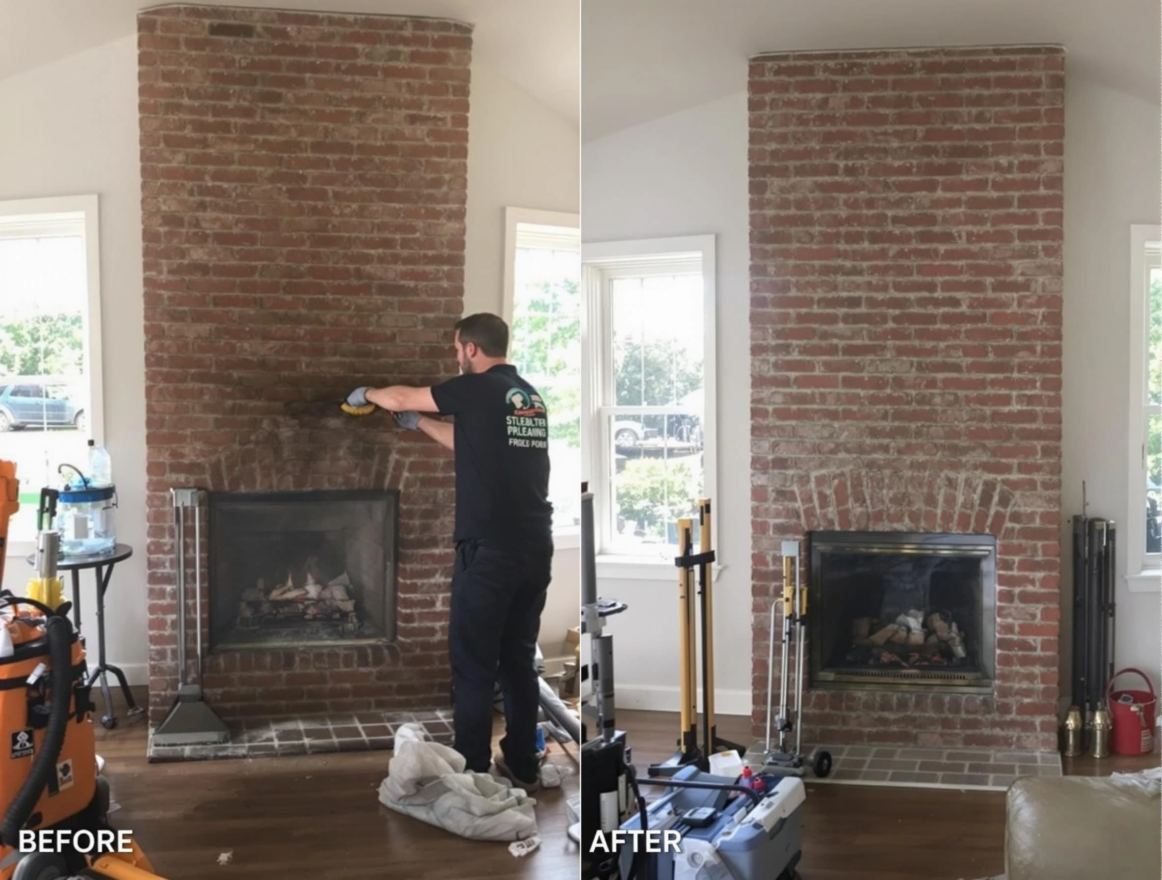 Finished chimney sweeping service by Littleton Chimney Sweep in Littleton, CO