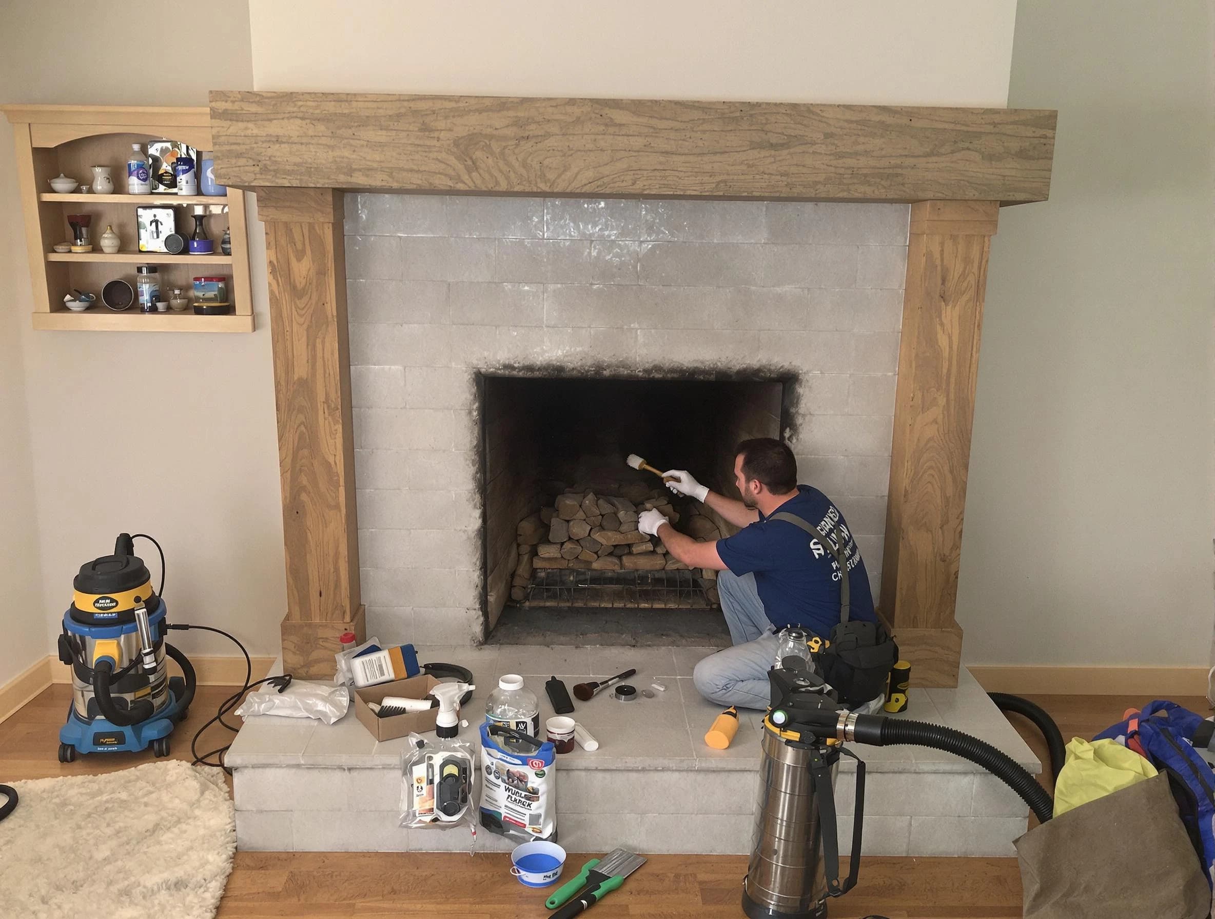 Detailed creosote removal process by Littleton Chimney Sweep in Littleton, CO