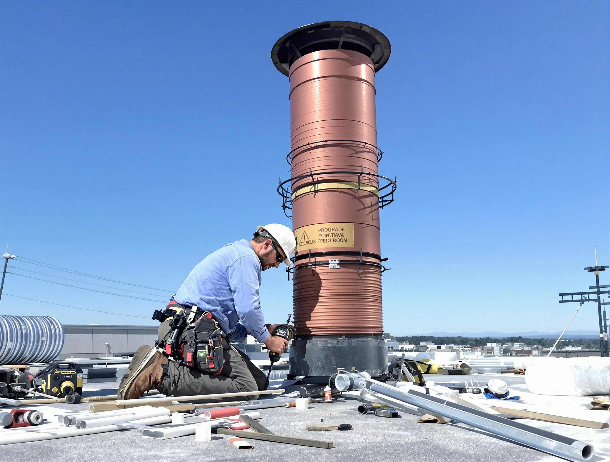 Installed chimney liner by Littleton Chimney Sweep in Littleton, CO