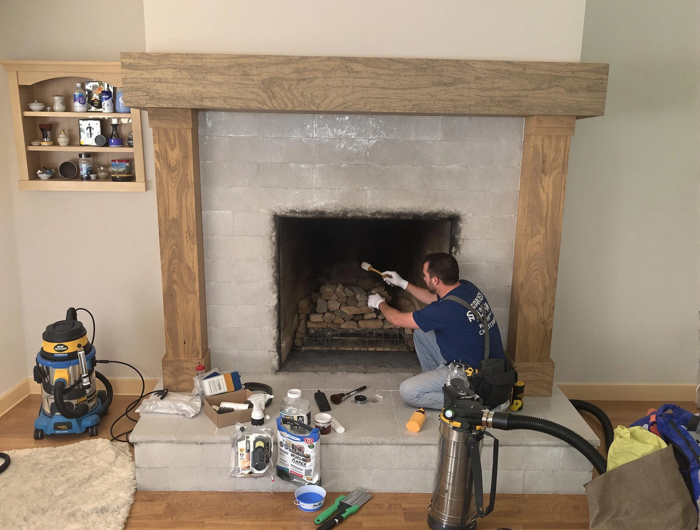 Detailed creosote removal process by Littleton Chimney Sweep in Littleton, CO