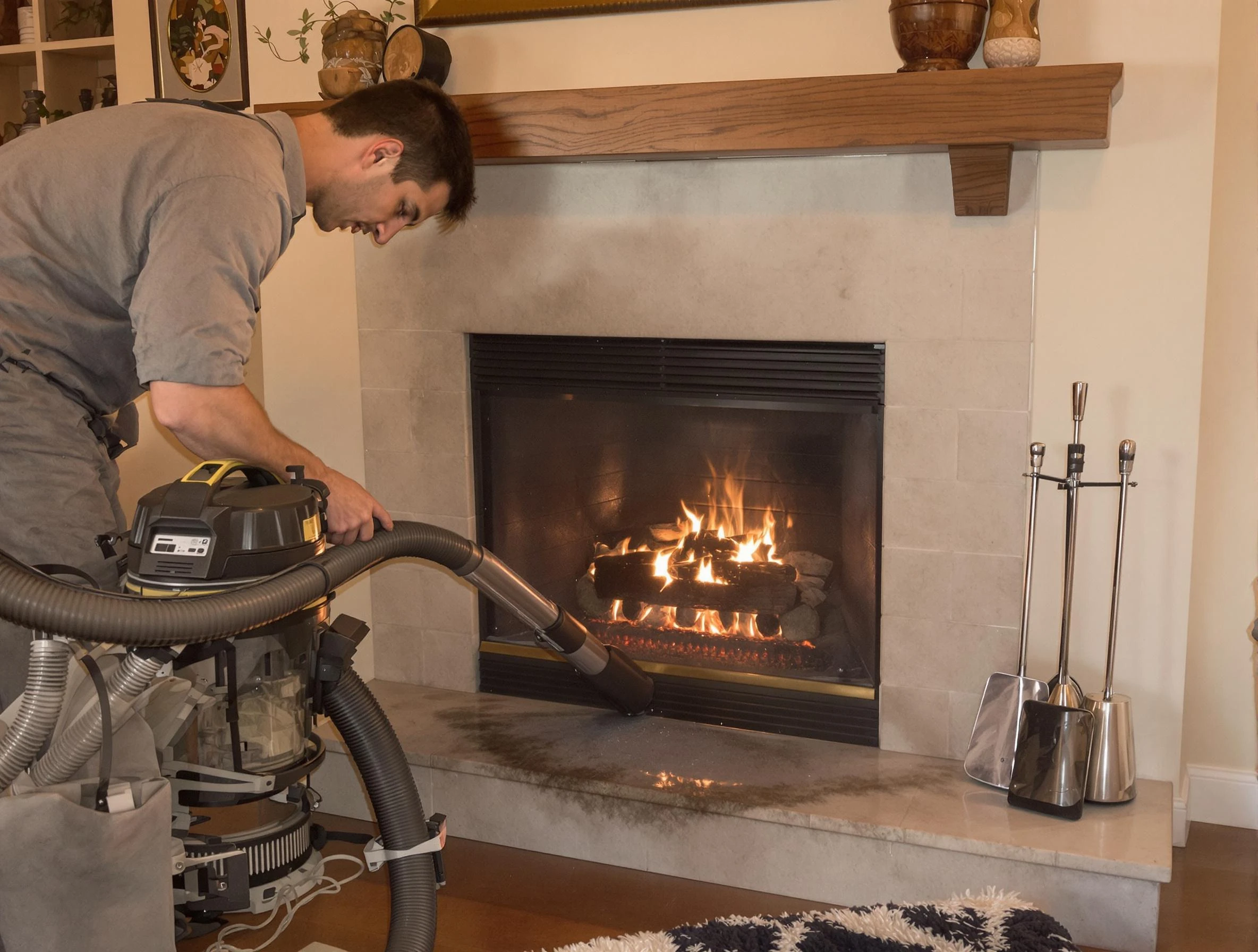 Routine fireplace upkeep by Littleton Chimney Sweep in Littleton, CO